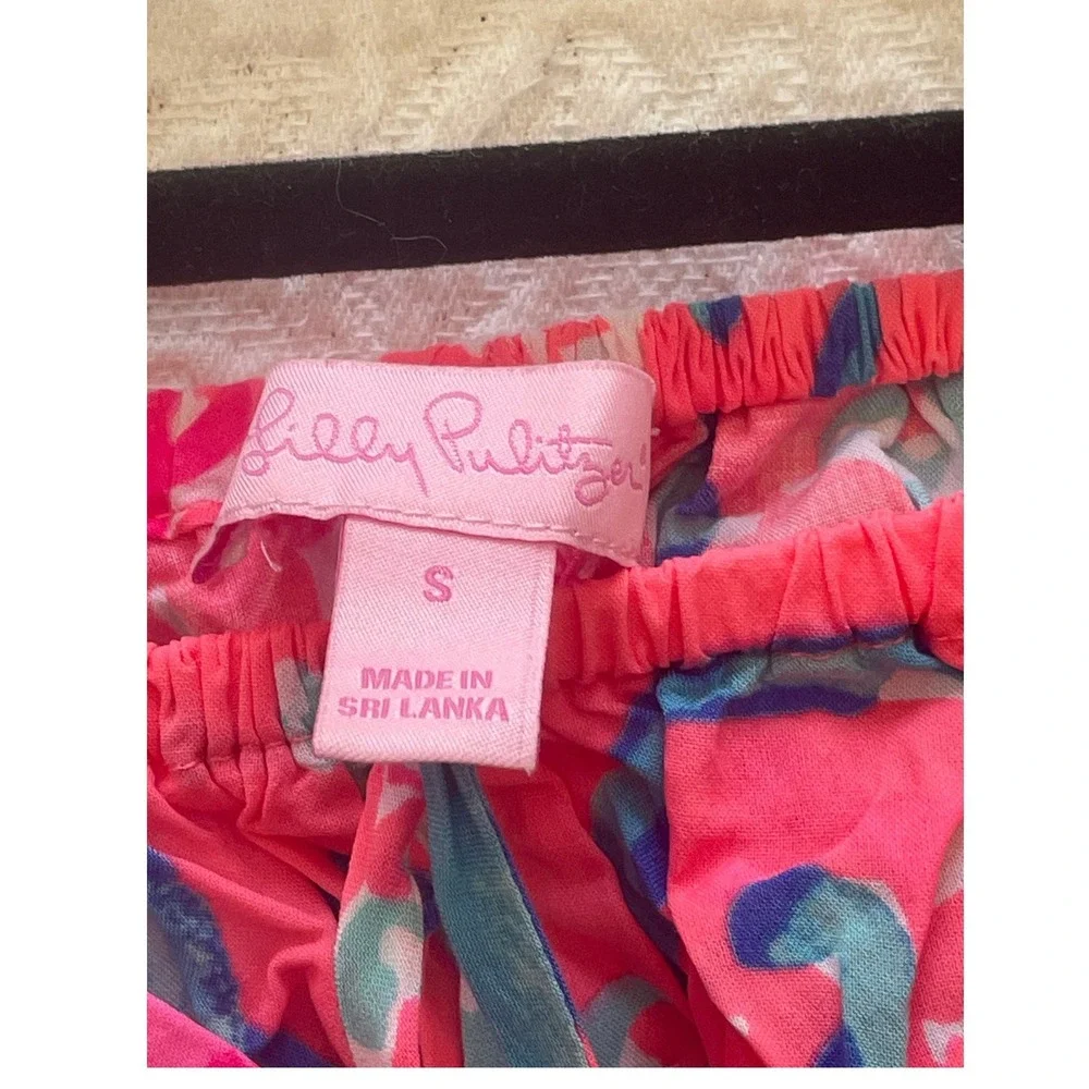 Lilly Pulitzer Sain Off-Shoulder Top in Coral‎ Reef I'm So Jelly Size S